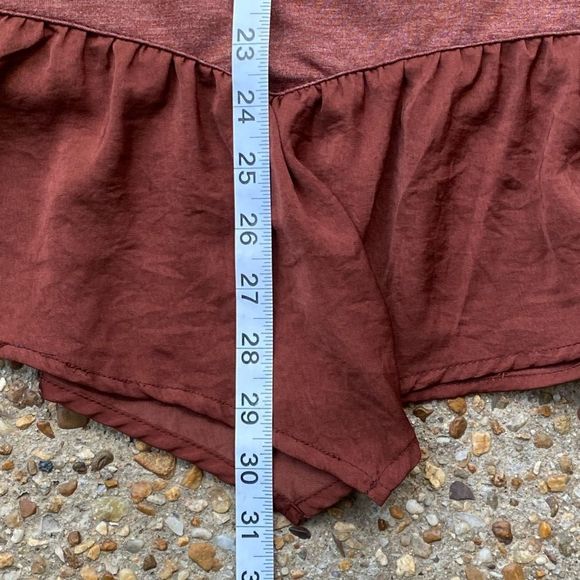 LOGO Lounge Lori Goldstein Carly Style Ruffle Shark Bite Tunic Size XL - Picture 3 of 10